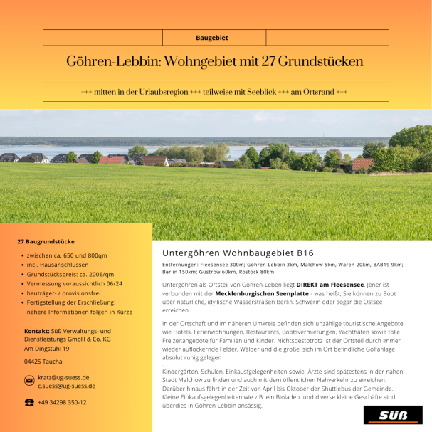 Wohnbaugebiet Göhren-Lebbin - Erschließung Mitte 25